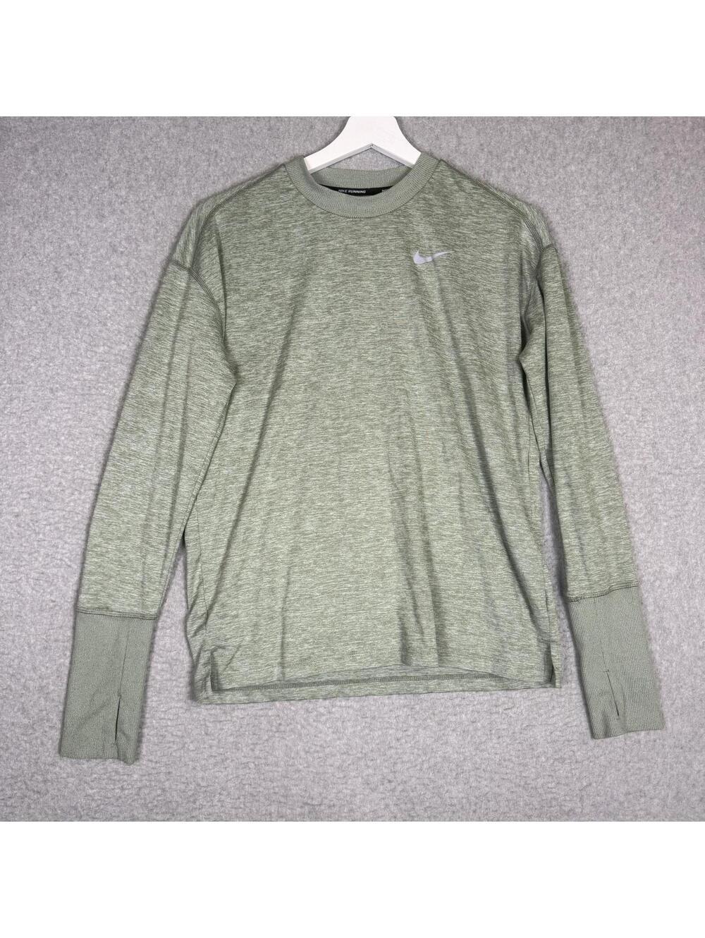 Nike Men's Size Small Dri Fit Gray Long Sleeve Thermal Shirt Athletic Lounge